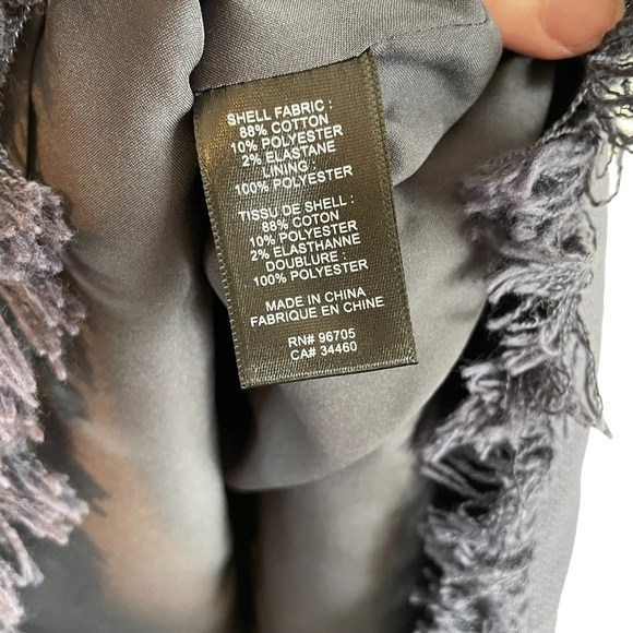 Rebecca Taylor Navy Blue Fringe Raw Hem Hem Mini Dress 4 - Picture 9 of 9